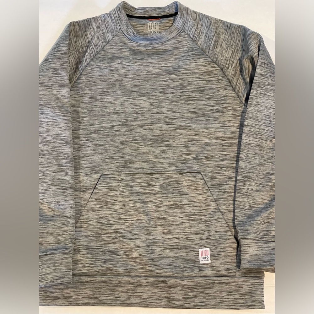Topo designs crew neck sweat shirt mens size small pre-owned condition gray